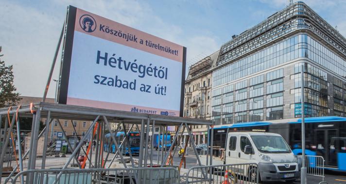 Blaha Lujza tér: a hétvégétől ismét szabad az út