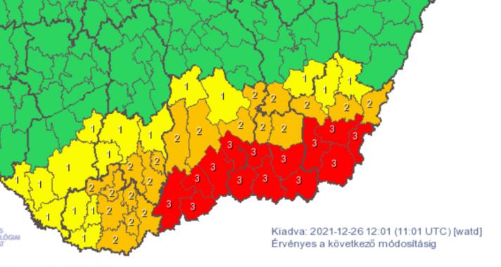 Harmadfokú riasztásokat is kiadtak az ónos eső veszélye miatt