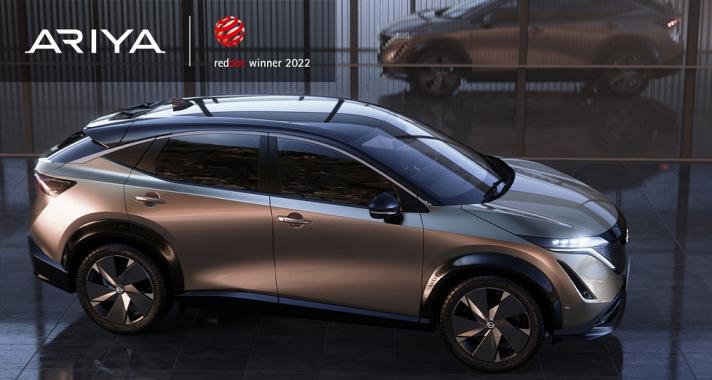 A vadonatúj Nissan Ariya elnyerte a világ egyik legrangosabb dizájn díját Red Dot Design Award-ot