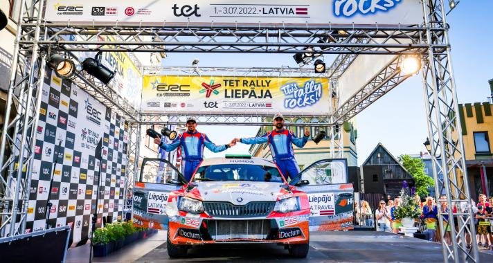 Csomós Mixi és Nagy Attila kétszer autózott második időt a Liepaja Rally, Európa-bajnoki futamon