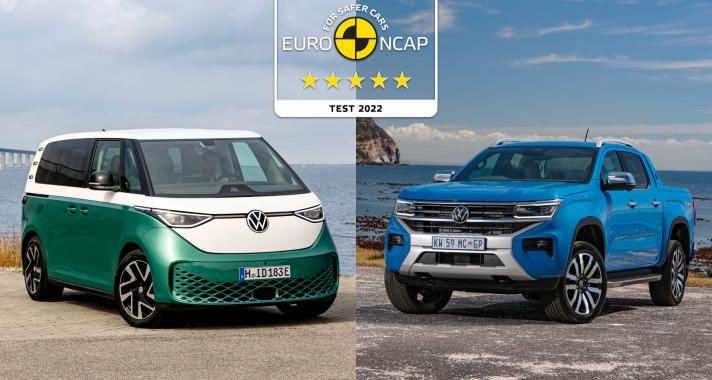 Egyaránt öt Euro NCAP csillag az ID. Buzz és az új Amarok számára