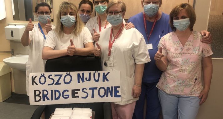 A kórházi dolgozókért fogtak össze a Bridgestone munkatársai