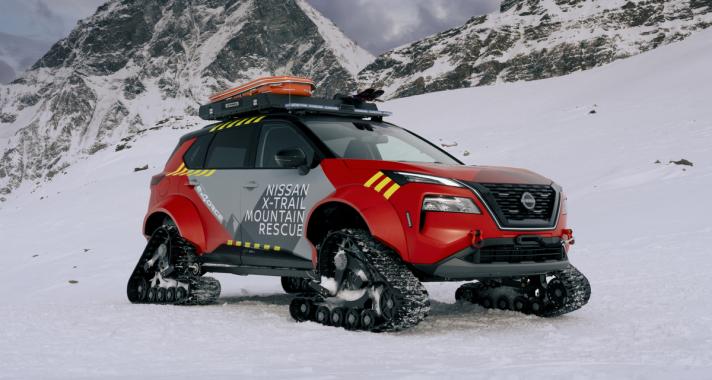 Nissan X-Trail Hegyimentő tanulmány: Az e-4ORCE technológia a lejtőkön