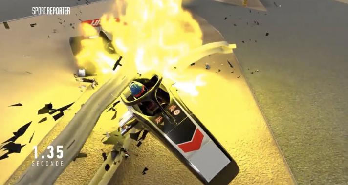 F1 Bahrein: Grosjean balesete pillanatról pillanatra videón
