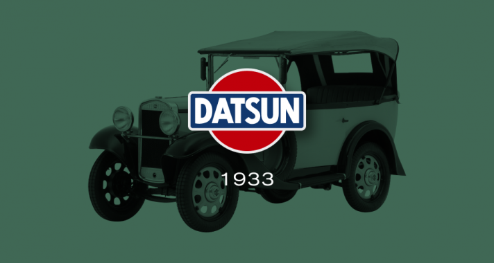 A Nissan márkaidentitás evolúciója az elmúlt 80 évből.