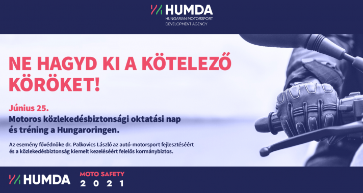 Motoros közlekedésbiztonsági napot szervez június 25-én a HUMDA