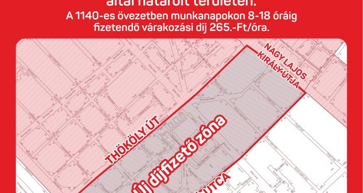 Újabb fizetős parkolási övezet Zuglóban