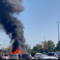 Autók égtek a soroksári Auchan parkolóban